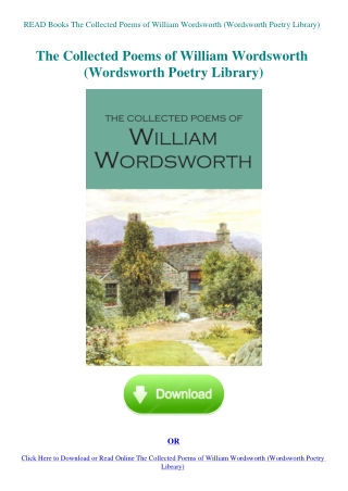 READ Books The Collected Poems of William Wordsworth (Wordsworth Poetry Library)