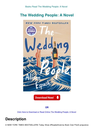 Books Read The Wedding People A Novel