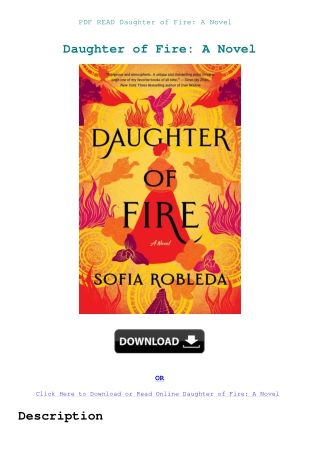 PDF READ Daughter of Fire A Novel