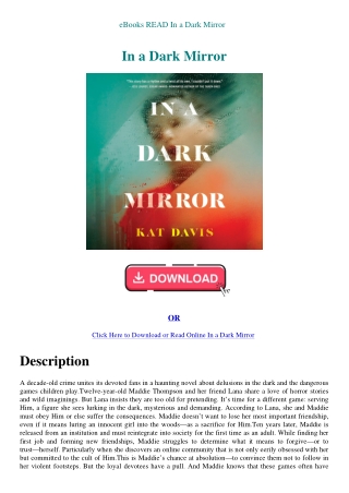 eBooks READ In a Dark Mirror