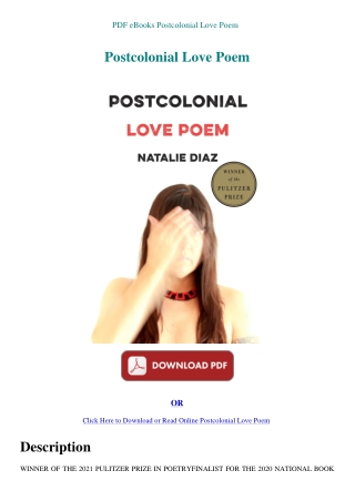 PDF eBooks Postcolonial Love Poem