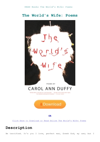 READ Books The World's Wife Poems