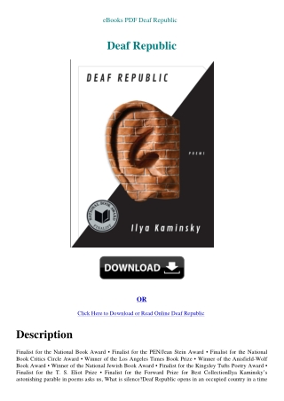 eBooks PDF Deaf Republic