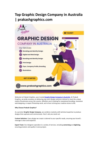 Top Graphic Design Company in Australia