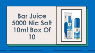Bar Juice 5000 Nic Salt 10ml Box Of 10