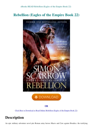 eBooks READ Rebellion (Eagles of the Empire Book 22)