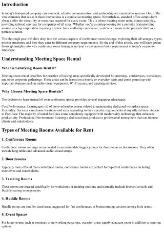 Satisfying Area Rental: An Option for each Business Size