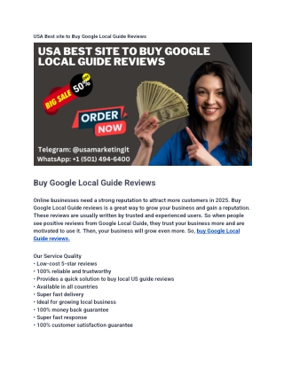 USA Best site to Buy Google Local Guide Reviews
