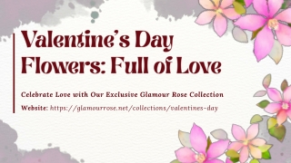 Valentines Day Roses and Bouquets by Glamour Rose