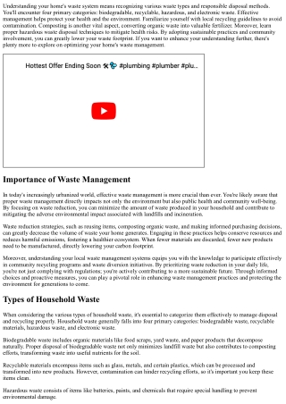 Understanding Your Home's Waste System