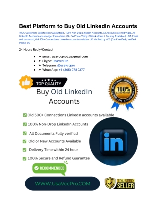 Best Platform to Buy Old LinkedIn Accounts is 2025