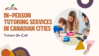 In-Person Tutoring services in Canadian Cities
