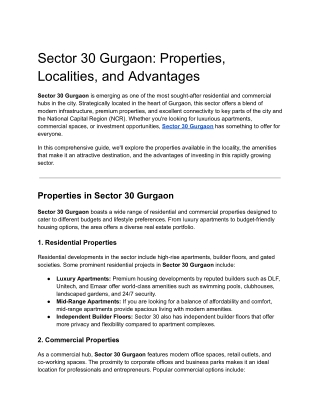 Sector 30 gurgaon