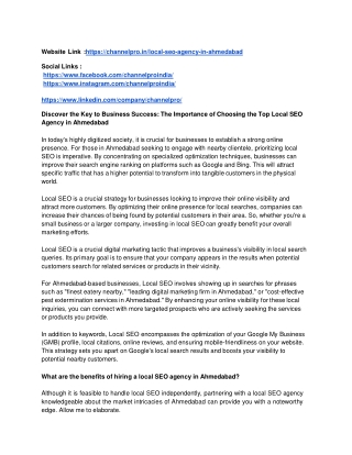 Trusted Local SEO Agency in Ahmedabad | Contact us for a Quote | Martech Agency