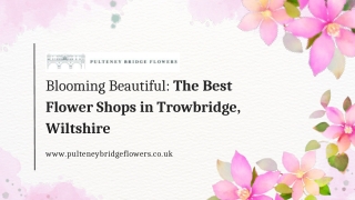 Blooming Beautiful The Best Flower Shops in Trowbridge, Wiltshire - Pulteney Bridge Flowers