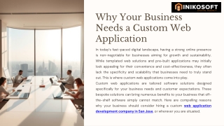 Why Your Business Needs a Custom Web Application