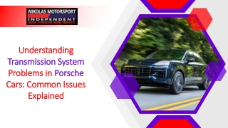Understanding Transmission System Problems in Porsche Cars Common Issues Explained