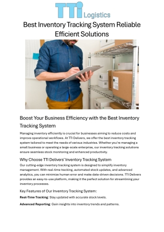 Best Inventory Tracking System Reliable Efficient Solutions