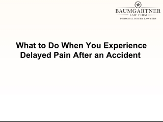 What to Do When You Experience Delayed Pain After an Accident