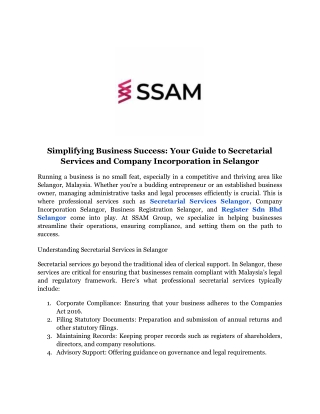 Simplifying Business Success_ Your Guide to Secretarial Services and Company Incorporation in Selangor