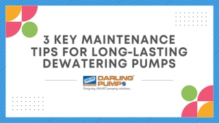 3 Key Maintenance Tips for Long-lasting Dewatering Pumps