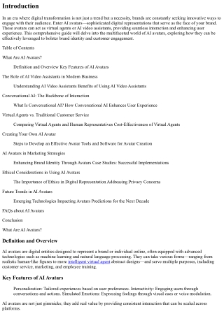 AI Avatars: The Digital Face of Your Brand