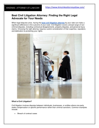 Best Civil Litigation Attorney