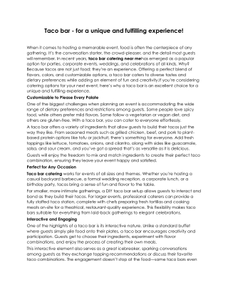 taco bar catering near me