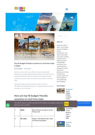 Top 10 budget friendly countries to visit from india in 2025