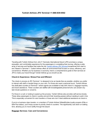 Turkish Airlines JFK Terminal