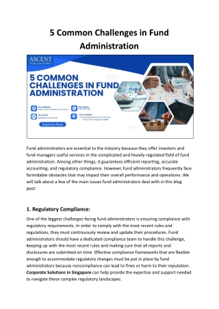 5 Common Challenges in Fund Administration