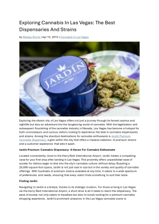 Cannabis In Las Vegas
