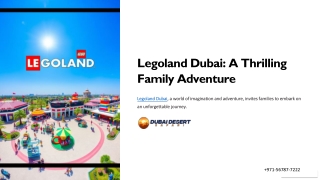 Unleash the Fun at LEGOLAND Dubai – A World of Adventure for Families!