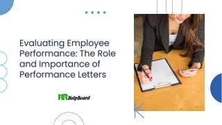 Example of Performance Letter