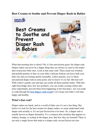 Best Creams to Soothe and Prevent Diaper Rash in Babies