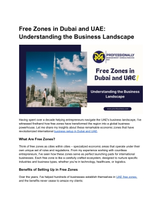 Free Zones in Dubai and UAE_ Understanding the Business Landscape