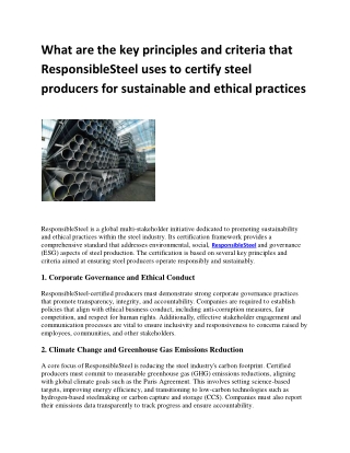 ResponsibleSteel