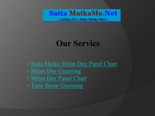 Satta Matka Milan Day Panel Chart