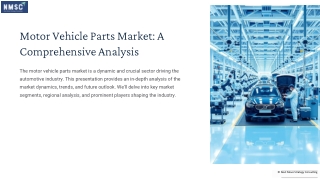 Motor Vehicle Parts Market Strategies and Analysis