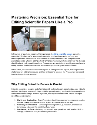 editing scientific papers