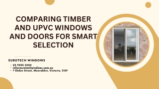 Comparing Timber And uPVC Windows And Doors For Smart Selection
