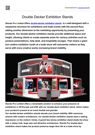Double Decker Exhibition Stands PDF