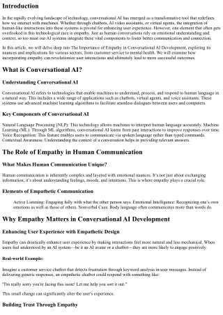 The Importance of Empathy in Conversational AI Development