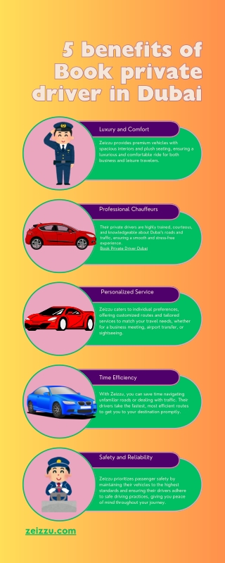 5 benefits of Book private driver in Dubai by Zeizzu