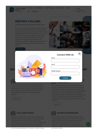 Destiny Calling Your Gateway to Internship Programs, Language Learning, and Inte