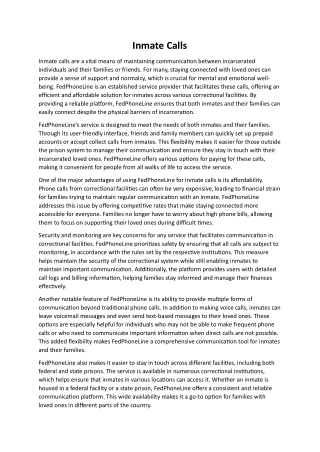Inmate Calls