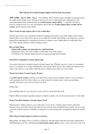 Mini Apparels Brings You the Art of Crochet Granny Square Gloves