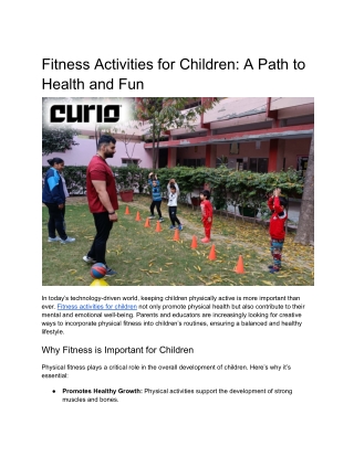 Fitness Activities for Children