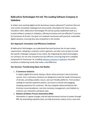 Software Company in Vadodara