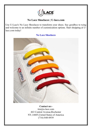 No Lace Shoelaces  U-lace.com